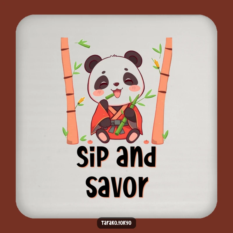 Funny Panda Bamboo Coasters: Protect Surfaces with Cuteness!