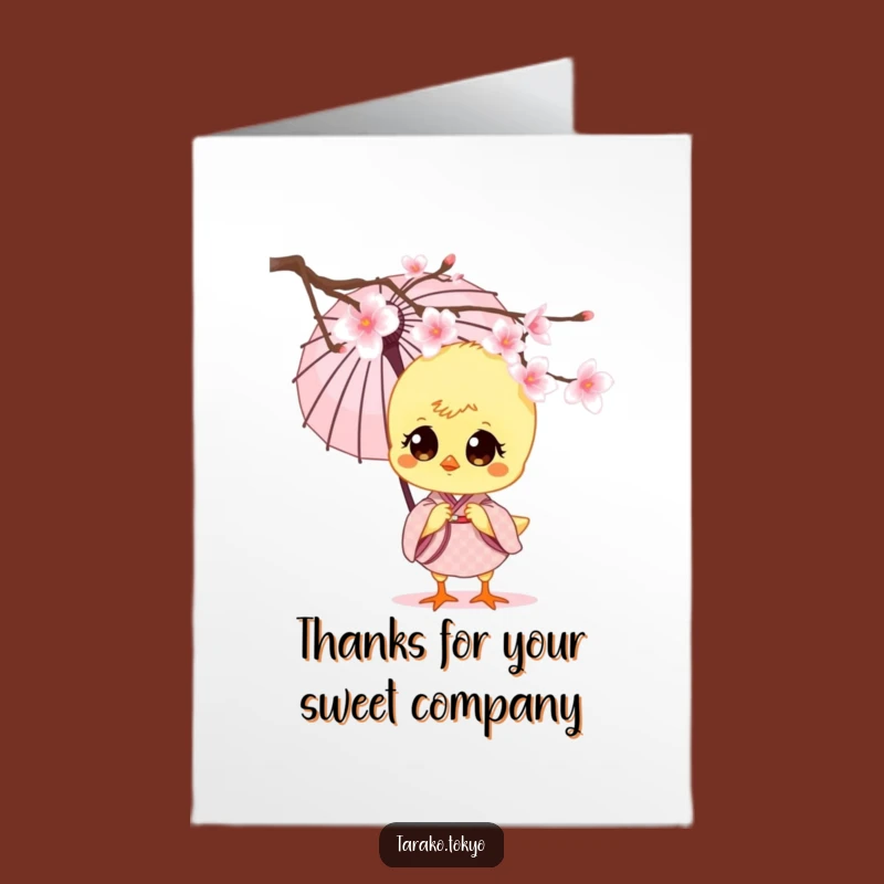 Free Printable Thank You Card Chick Umbrella Downloadable Thanks