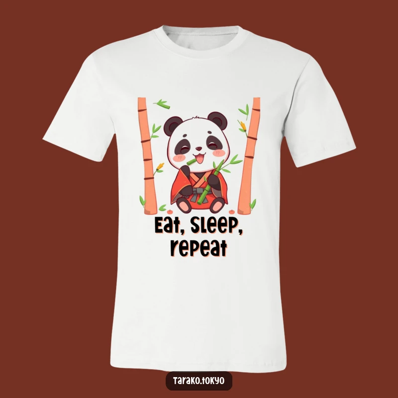 Funny Panda Kimono Bamboo T-Shirt: Wear Your Happy Appetite!