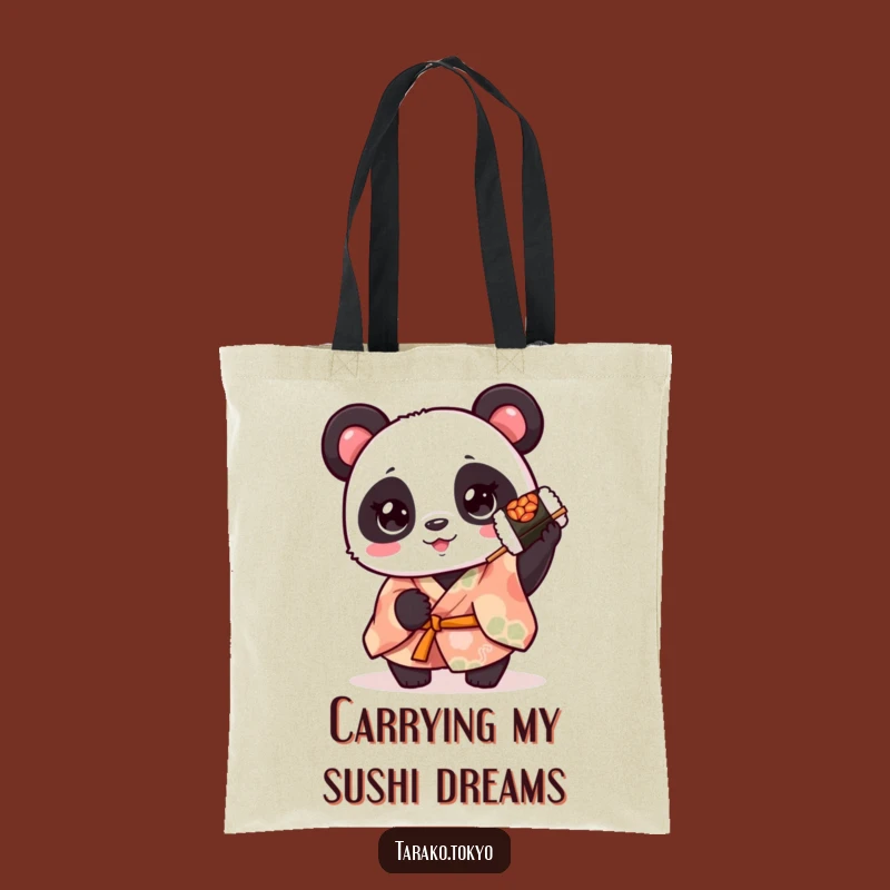 Funny Panda Kimono Sushi Tote Bag - Chic & Adorable Accessory